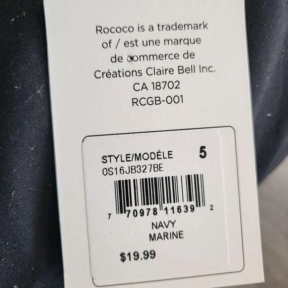 Rococo Mixed French Terry Joggers-NAVY-5 - Picture 3 of 5